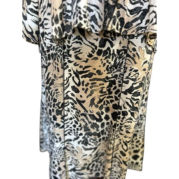 Women's Animal Print Two-Piece Skirt Set Plus Size 24/22 W Party Wedding Guest - Picture 6 of 11